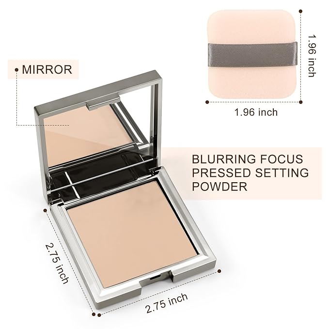 Boobeen Matte Face Finishing Powder, Smooth Setting Pressed