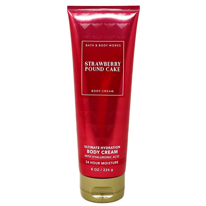 Bath and Body Works - Strawberry Pound Cake - Gift Set - Fine Fragrance Mist & Body Cream – 2021