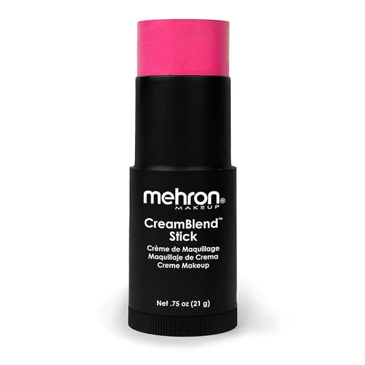 Mehron Makeup CreamBlend Stick | Face Paint, Body g) (Pink) 75 oz