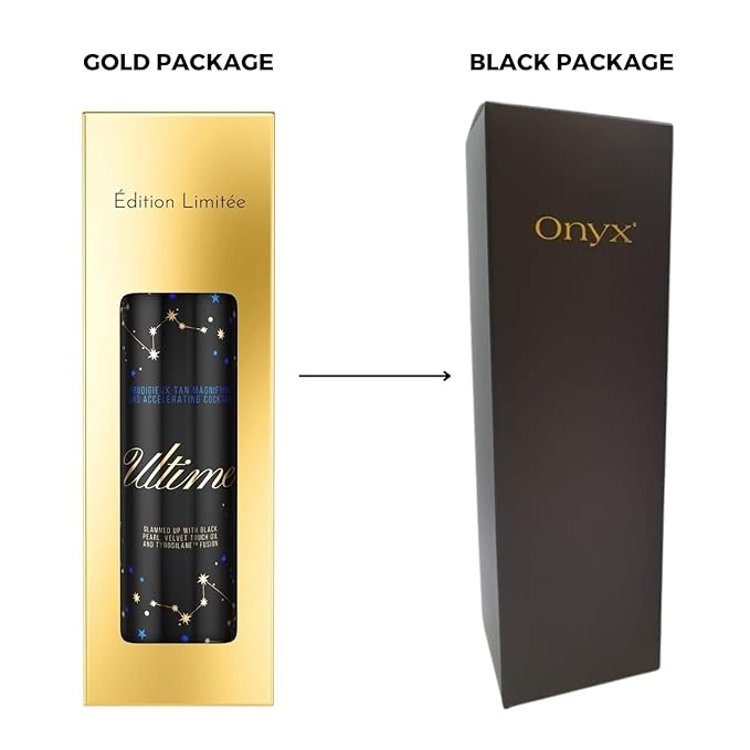 Onyx Ultime Luxury Triple Dark Tanning Lotion - Indoor Tanning Bed Lotion with Bronzer and Accelerator - Tan Enhancer for Dark Tan - Premium Moisturizing Body Tanning Lotion - Ultra-Light & Non Sticky
