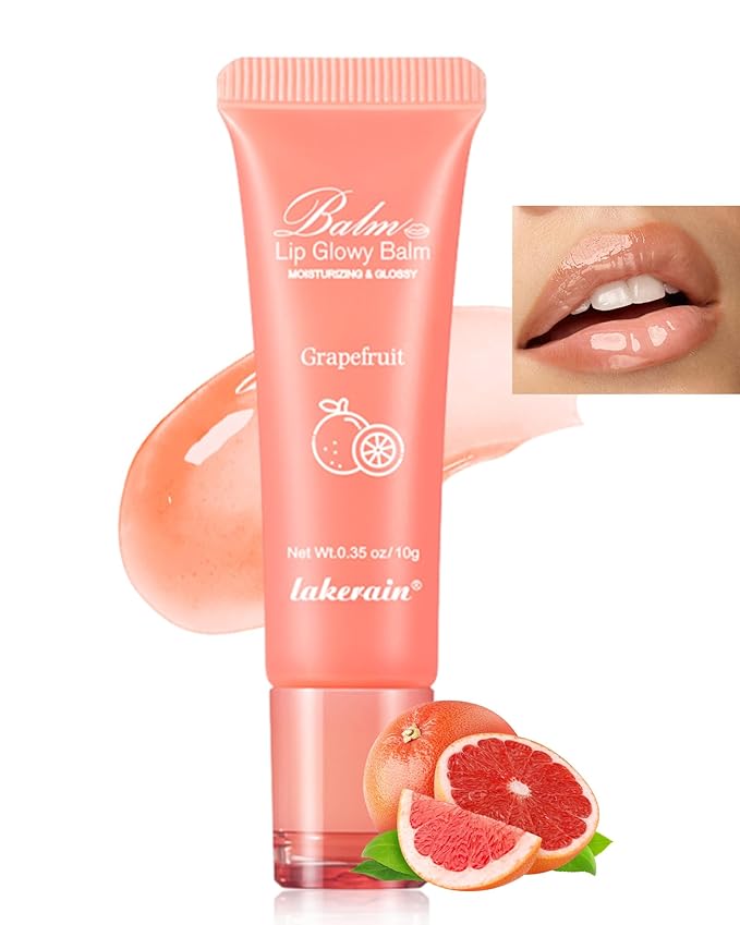 Hydrating Lip Glowy Balm, Ultra-Nourishing Lip Balm-03#Grapefruit
