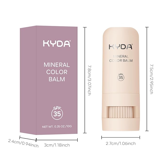 Mineral Color Balm, SPF 35 Multi Color Stick for Lips, Cheeks& Eyes, Blendable Creamy Lightweight Formula, Buildable Shimmer Finish, Multiuse Makeup Stick, Rose