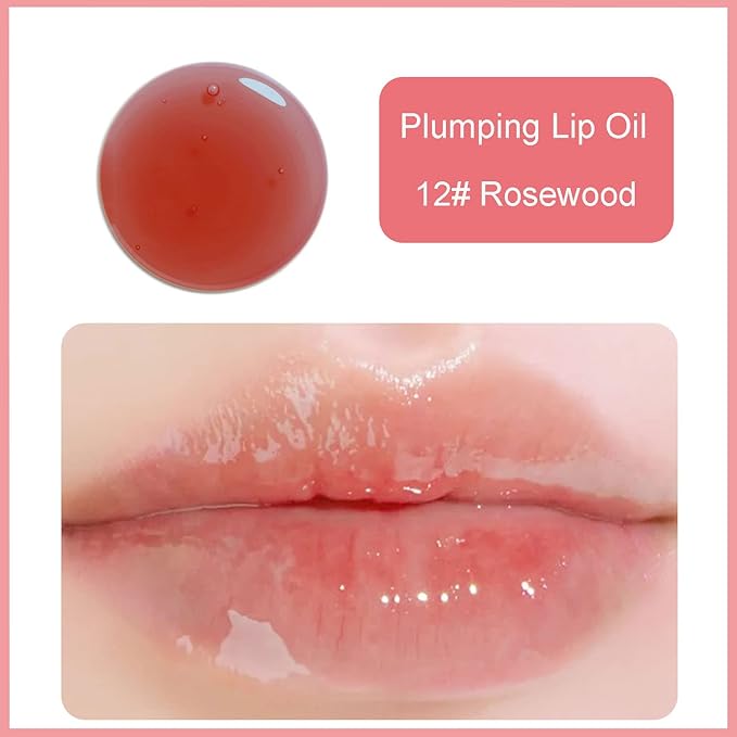 Hydrating Lip Glow Oil, Plumping Watery