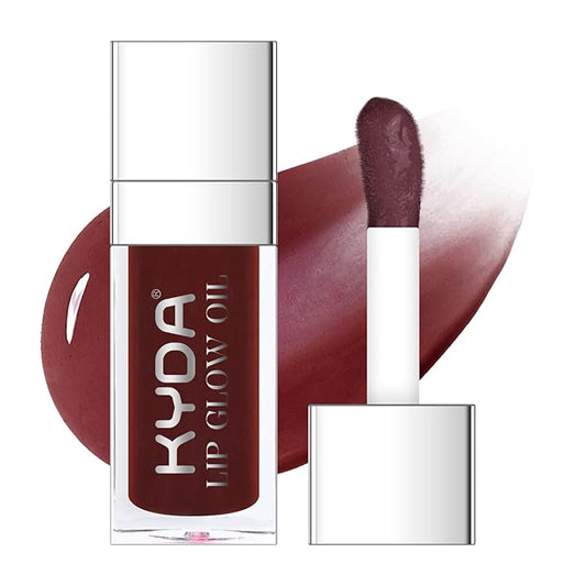 Hydrating Lip Glow Oil, Plumping Moisturizing Lip Oil Gloss, Smooth Lip Lines Plump Lip,Transparent Plumping Clear Glossy Tinted Balm Care 0.2Fl oz #Black Candy