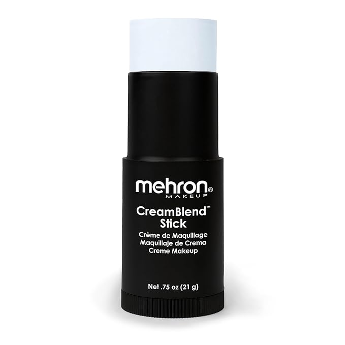 Mehron Makeup CreamBlend Stick | Face Paint, Body (Moonlight White) 75 oz