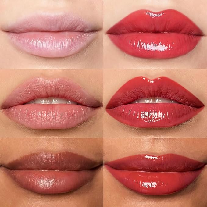 Hydrating Lip Glow Oil, Plumping Lip Oil, Tinted Lip Plumper Gloss,Younger-Looking Lips | Nourishing Long Lasting Non-Sticky Hydrating & Smoothing Lip Treatment Cruelty Free 06#