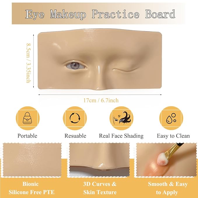 Makeup Practice Face, Makeup Mannequin Face with Makeup
