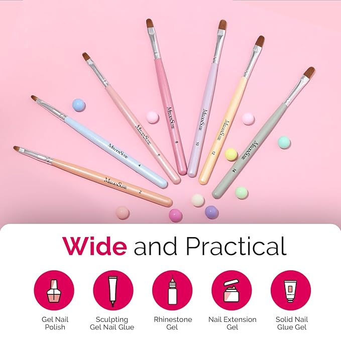 Melodysusie gel nail brush 7pcs