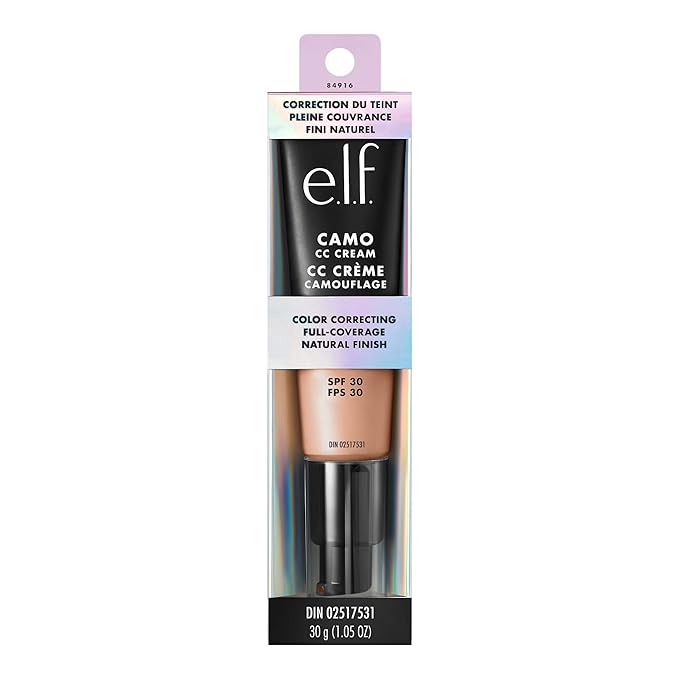 e.l.f. Camo CC Cream, Color Correcting Medium-To-Full Coverage C, (30g) 1.05 Oz