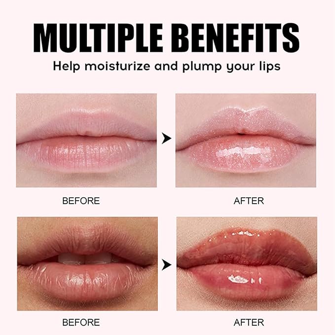 4 Colors Fat Oil Lip Gloss, Lip Oil Lip Glaze Hydrating Lip Glow Oil Big Brush Head Moisturizing Lip Gloss, Shiny Transparent Tinted Plumping Lip Oil Long Lasting Nourishing Non-sticky (06#)