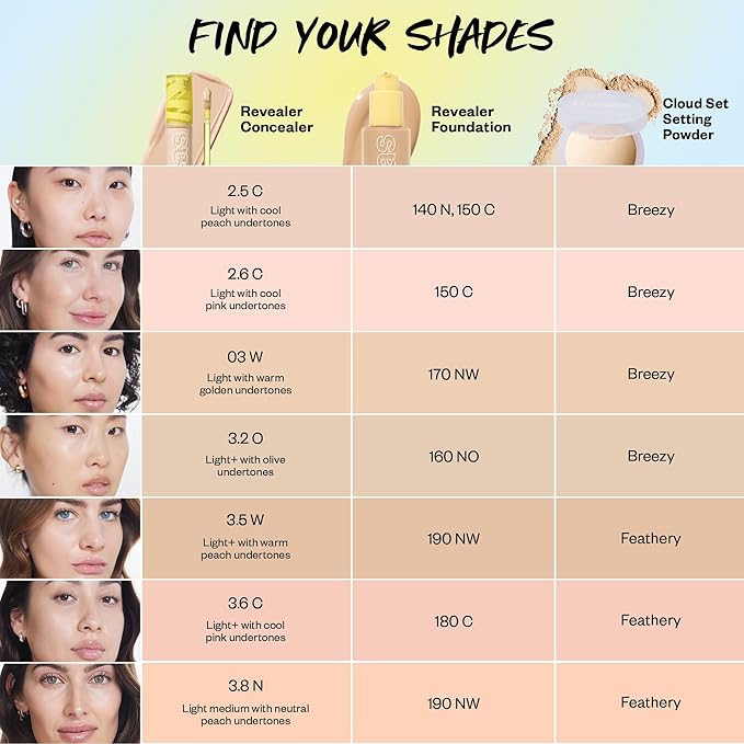 Kosas Revealer Concealer - Medium Coverage Makeup with 3.5 W)