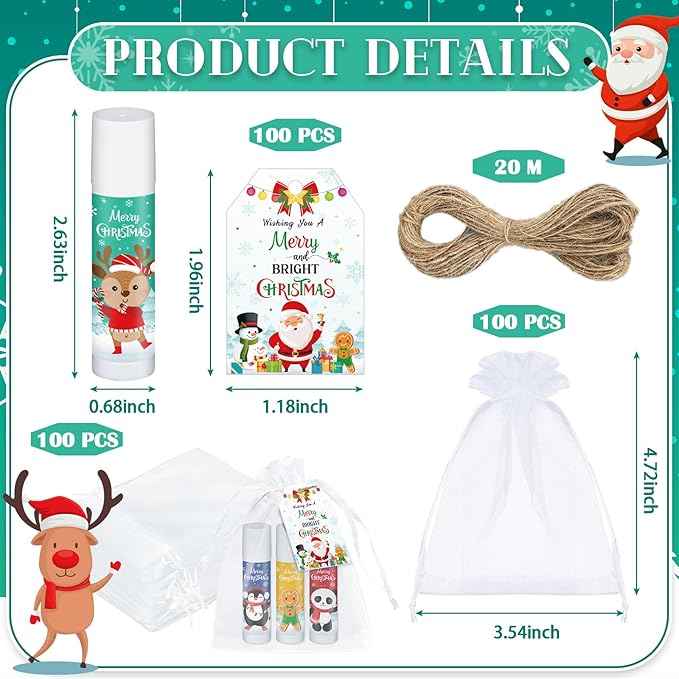 100 Pack Christmas Party Gifts Bulk