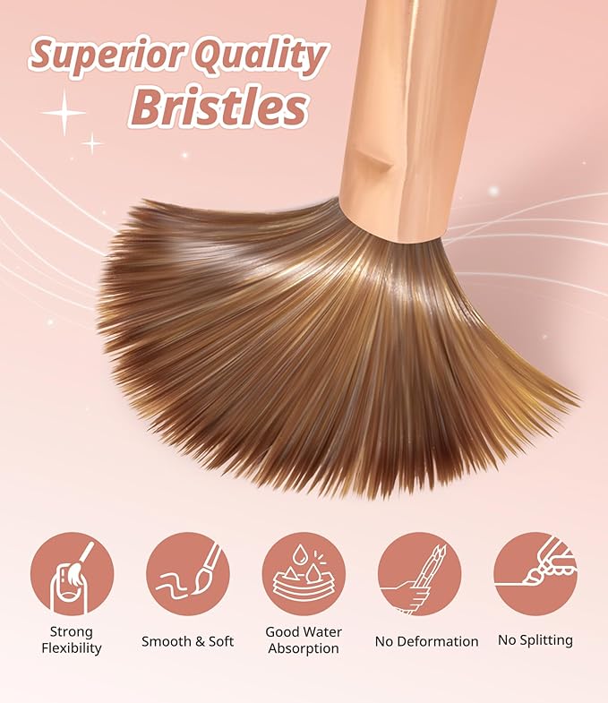 AIRSEE 5PCS Acrylic Nail Brush
