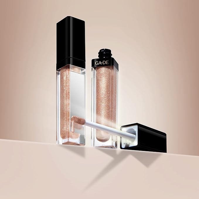 GA-DE Makeup Crystal Lights Lip Gloss With Built-In Mirror & Light, Tourmaline
