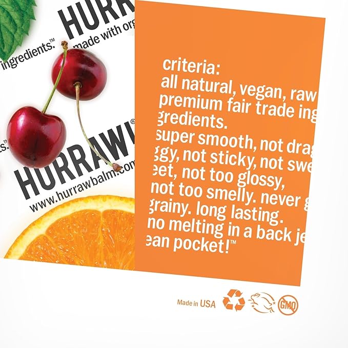 Hurraw! Pineapple Lip Balm, 3 Pack: