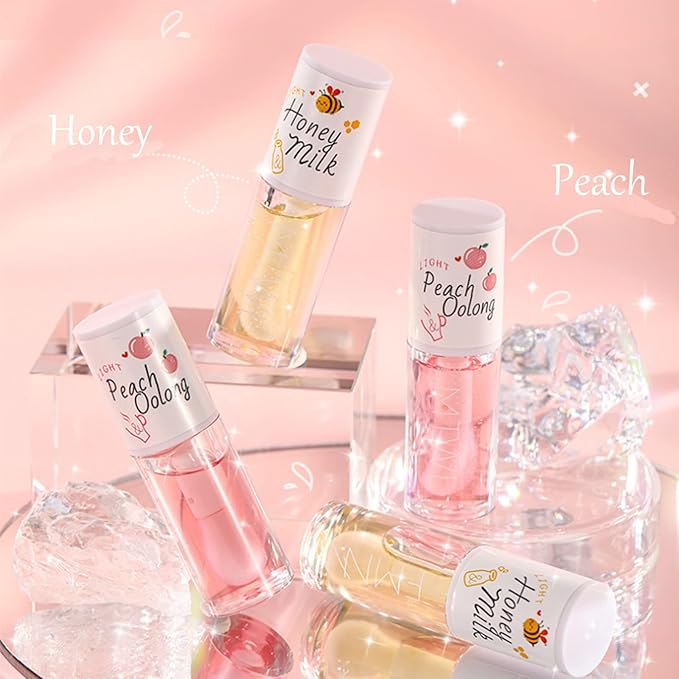 2Pcs Crystal Jelly Moisturizing Lip Oil