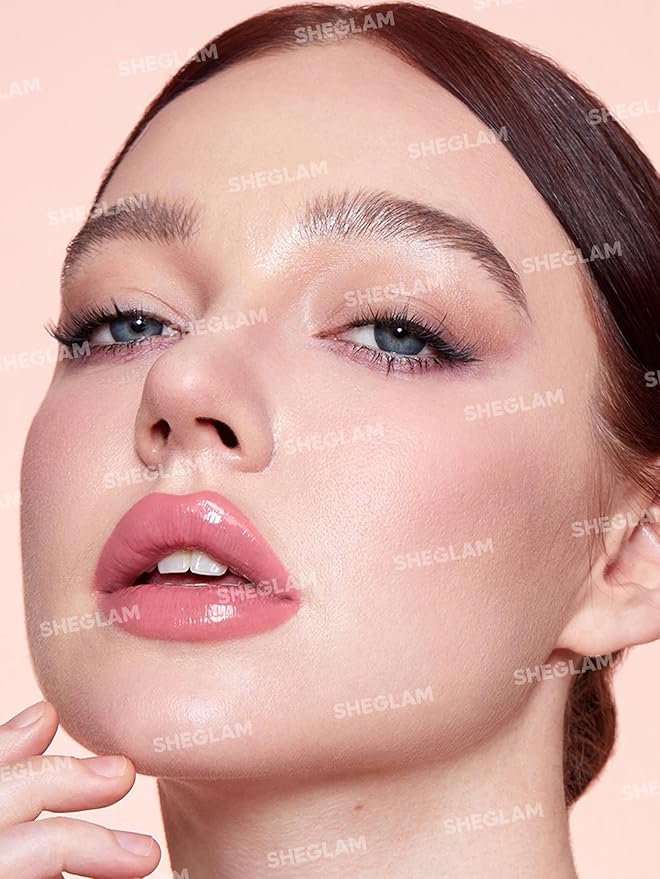 SHEGLAM Pout Pillow Cushion Lip GlossMoisturizing Liquid Lipstick High Shine Finish Sponge Tip Applicator Non-Sticky Lip Glaze Pink Rosa-Sweet Dreamz