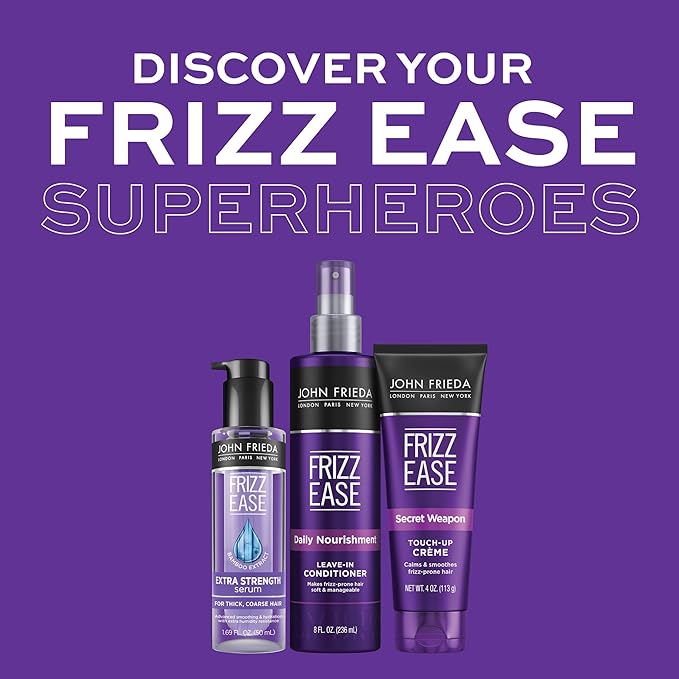John Frieda Frizz Ease Secret Weapon Touch-Up Crème, Smoothing Cream for Flyaways, Frizz-Free & Split Ends, Infused with Avocado Oil to Seal in Moisture and Eliminate Flyaways, 4 Oz, Pack of 2