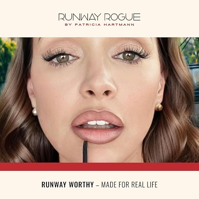 Runway Rogue Designer Liner Lip Pencil, Matte Muted Plum Lip Liner Pencil and Lip Liner Sharpener, ‘Start the Show’