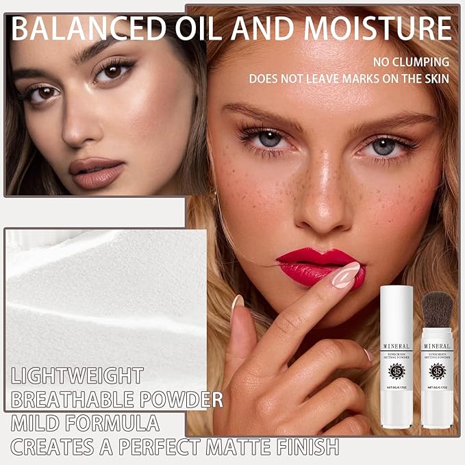 Mineral Sunscreen Setting Powder, SPF 35 Translucent Loose