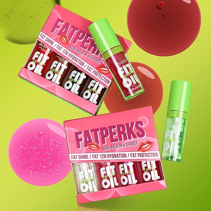 Hydrating Lip Oil, Big Brush Head Lip Glaze Shiny Transparent Lip Glow Oil, Nourishing & Non-sticky Long Lasting Fresh Clear Smooth Lip Care Plumping Lip Oil (Set A+B)