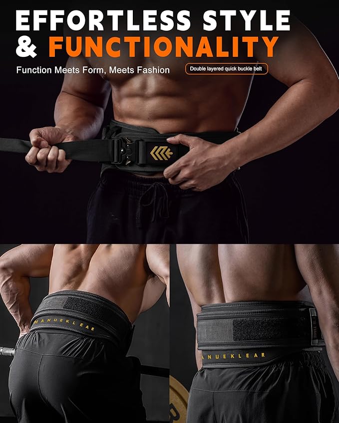 MANUEKLEAR Weight Lifting Belts for Men and Women