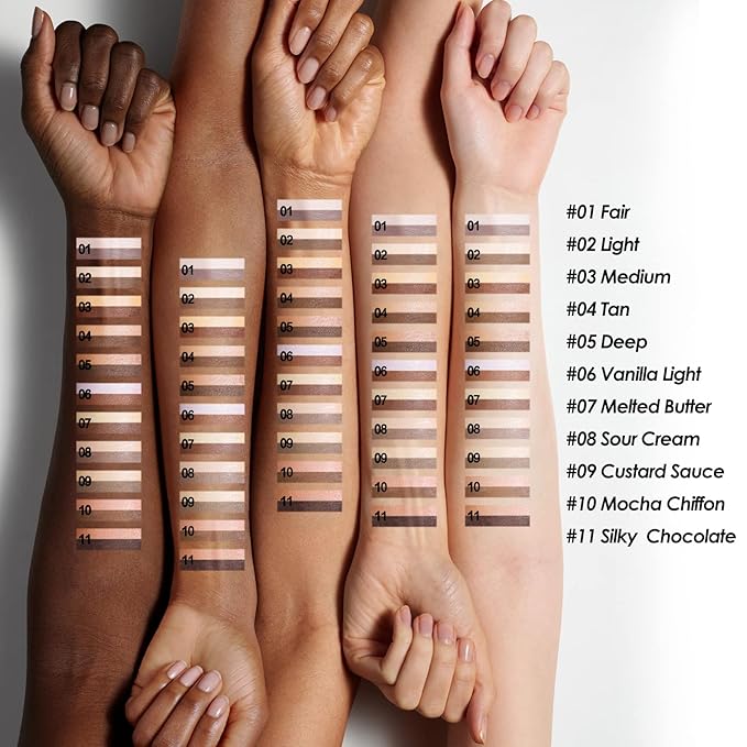 FOCALLURE 2 in 1 Cream Bronzer and Highlighter Pen,MOCHA CHIFFON