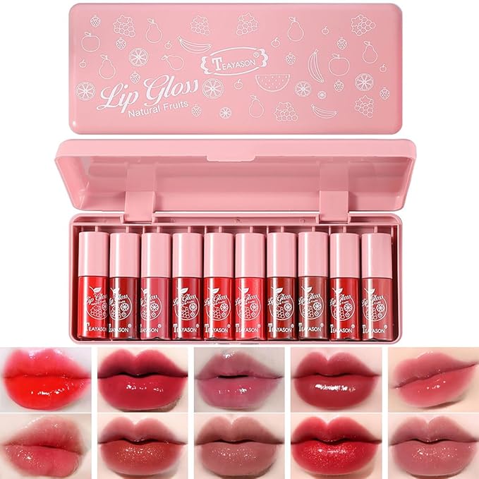 10 Colors Lip Tint Stain Set, Korean Plumping Plumping