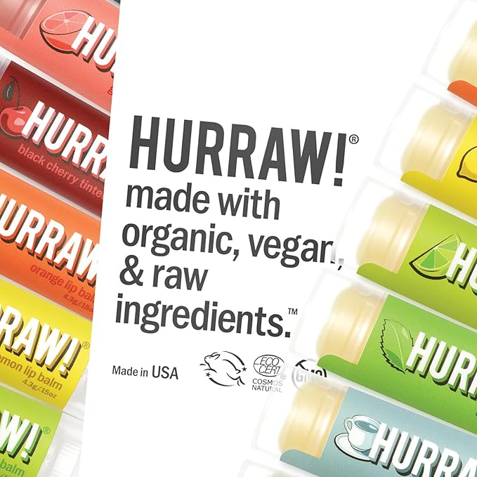 Hurraw! Pineapple Lip Balm, 3 Pack: