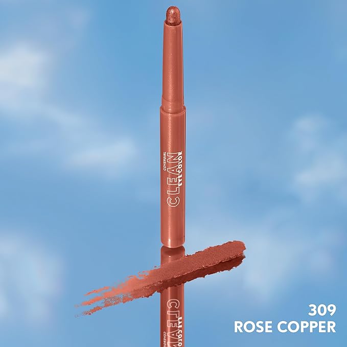 Covergirl Clean Eye Color, Rose Copper, Eyeshadow Sticks, Ultra Creamy Formula, Lightweight, Buildable Formula, Lasts All Day, Smudge-Proof, 0.05oz