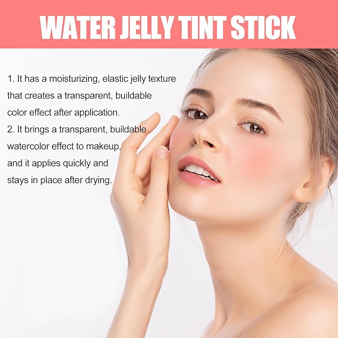 Milk Cooling Water Jelly Tint,Lip and Cheek Blush Free. (Berry)