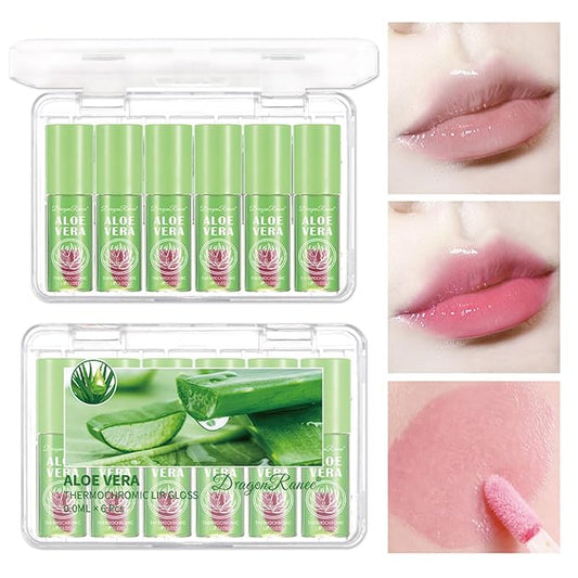 Hydrating Lip Glow Oil,6 Colors Plumping Lip Oil,Color Changing Moisturizing Tinted Lip Balm Lip Tint,Long Lasting&Non-Sticky Refreshing Natural Lip Oil Gloss(Pink Color)