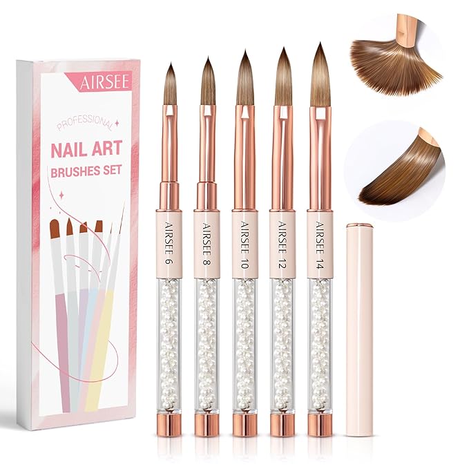 AIRSEE 5PCS Acrylic Nail Brush