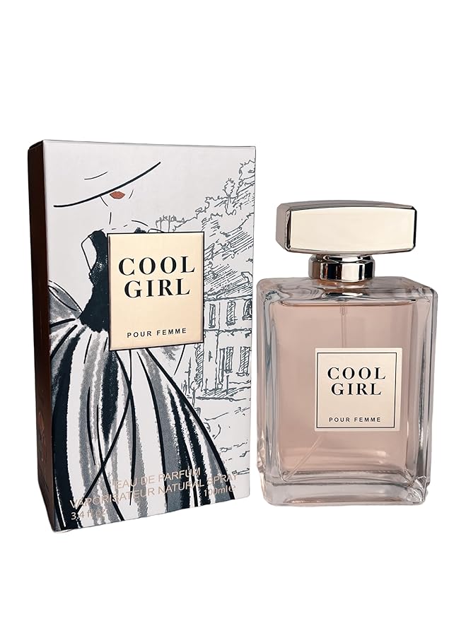COOL GIRL Pour Femme Eau de Parfum for Women, 3.4 Fl Oz, Radiant Citrus Floral Fragrance