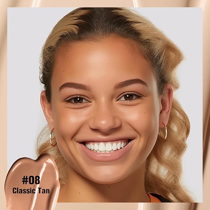 UCANBE Matte Liquid Foundation with Brush, Skincare Serum fl. oz.