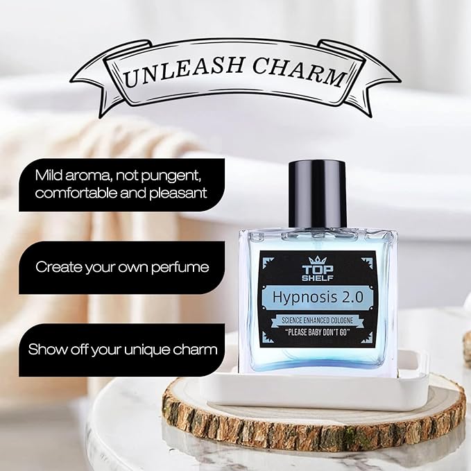 TOP SHELF Cologne for Men (Pheromone-Enhanced) - Perfume Para Hombre, Long Lasting Scent | Natural Herbal Formula | Awaken Raw Instinct, Pheromone Cologne for Men Attract Her