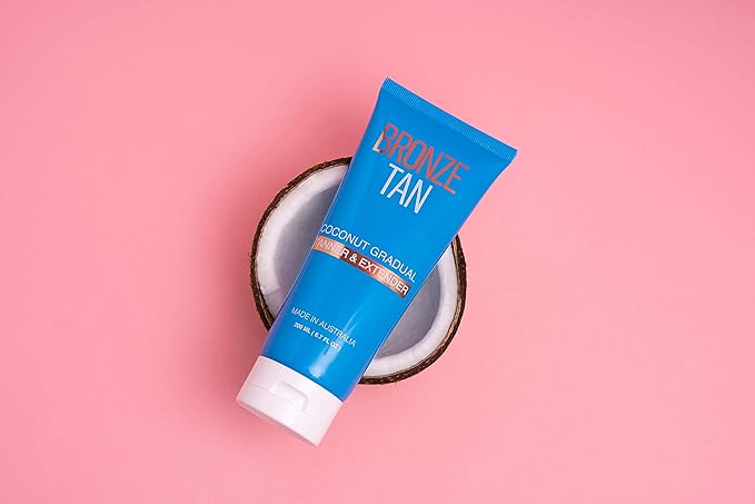Bronze Tan Gradual Self Tanner Lotion & Tan Extender - Coconut Scented - Aloe Vera & Vitamin E Enriched - Streak-Free Nourishing Sunless Tanning Lotion (200ml)