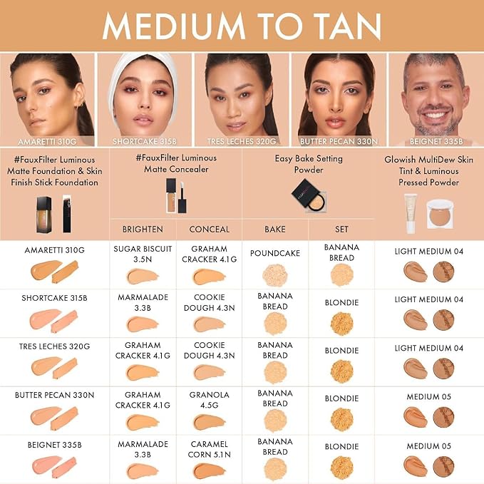 HUDA BEAUTY #FauxFilter Skin Finish Buildable Coverage Foundation Butter Pecan