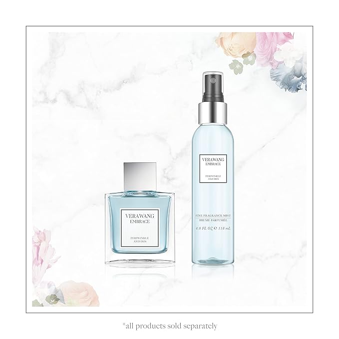 Vera Wang Embrace Body Mist for Women Periwinkle and Iris Scent, 8 Ounce Body Mist Spray Passionate Floral and Sparkling Fragrance (Pack of 2)