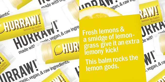 Hurraw! Lemon Lip Balm, 2 Pack: Palm