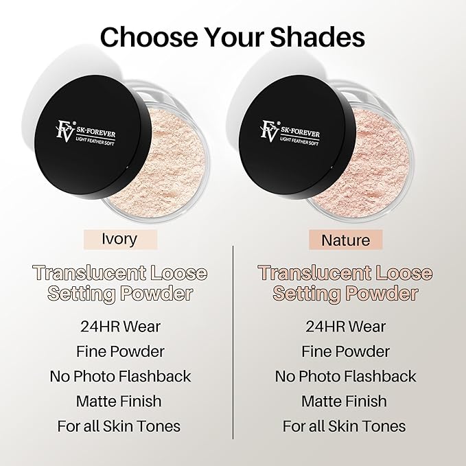 FV Baking Powder, Lightweight Loose Smooth Nature Setting 0.35oz