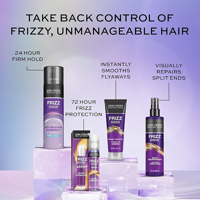 John Frieda Frizz Ease Secret Weapon Touch-Up Crème - Anti-Frizz Styling Cream for Smooth, Frizz-Prone Hair, 4 Oz