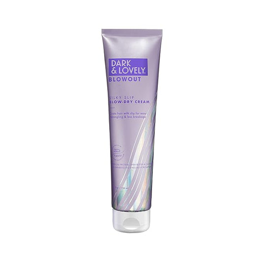 SoftSheen-Carson Interbeauty Dark&Lovely® Heat Protectant&Hair Detangler Moisturizing Blowout Silky Slip Blow Dry Cream with Silk Protein,Shea Butter&Castor Oil for All Curl Types Blow Dry Cream 5oz