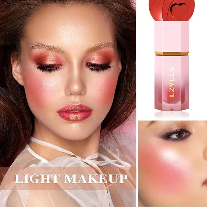 Cream Blush Stick with Brush,Waterproof Multi Cream Blush Skin C6