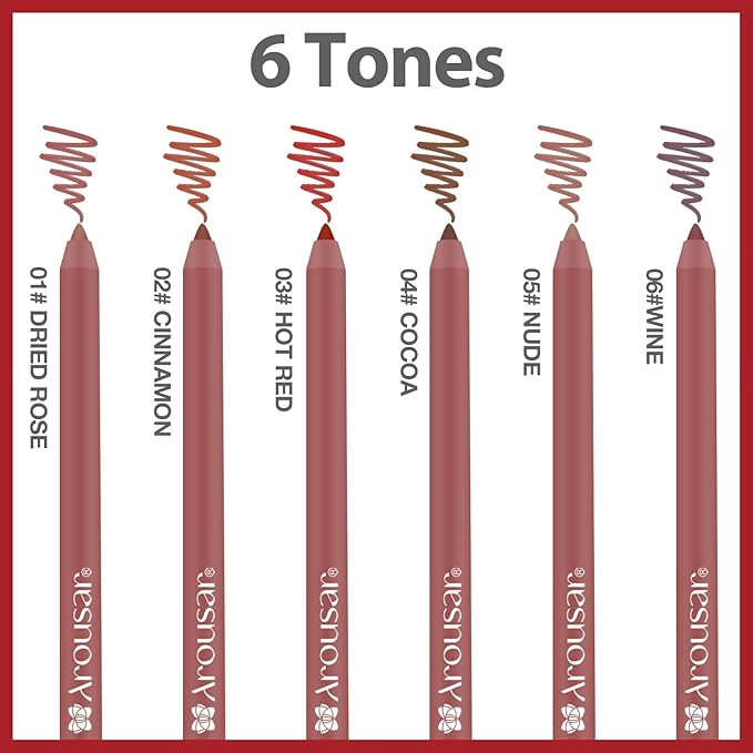 Matte Lip Liner, Highly Pigmented Natural Lip Makeup, Highly