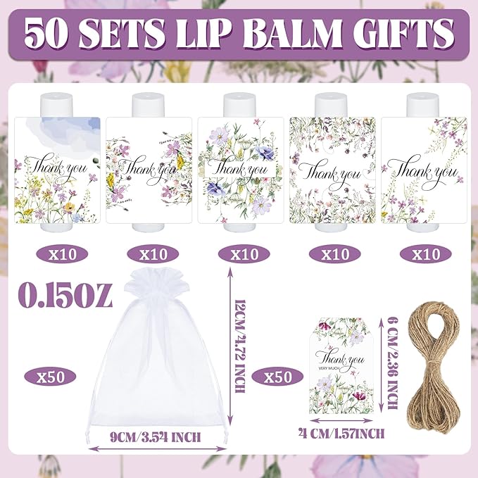 50 Set Employee Appreciation Gifts Bulk Nurse(Wildflower)