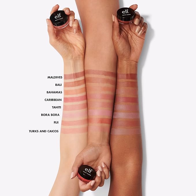 e.l.f. Putty Blush, Creamy & High-Pigment Formula For A Natural Glow, Delivers A Semi-Matte & Powder Finish, Vegan & Cruelty-Free, Caribbean