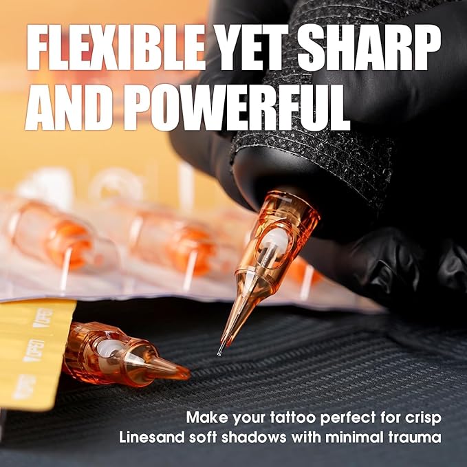 Dragonhawk Tattoo Kit S9 Tattoo Gun Machine Kit Complete Beginner Tattoo Kit Coreless Motor 20Pcs Pro Cartridges Needles