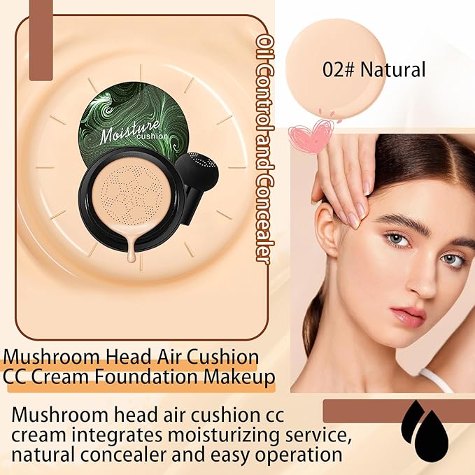 Mushroom Head Air Cushion CC Cream Foundation Makeup,Moisturizing