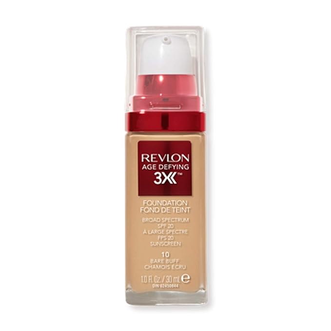 Revlon Liquid Foundation, Age Defying 3XFace Makeup, Anti-Aging Fl Oz